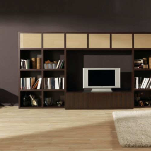 LIBRERÍA WENGE LACADO BEIGE